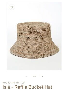 Augustine Hat Co -  Raffia Straw Bucket Hat in Natural